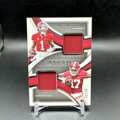 Jameson Williams, Jaylen Waddle Football Cards 2022 Panini Immaculate Collegiate Dual Jerseys Prices