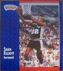 Sean Elliott #185 Basketball Cards 1991 Fleer Prices