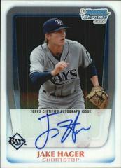 Jake Hager Baseball Cards 2011 Bowman Chrome Draft Prospect Autographs Prices
