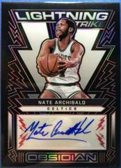 Nate Archibald [Red] Basketball Cards 2021 Panini Obsidian Lightning Strike Signatures Prices