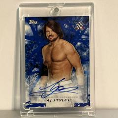 AJ Styles [Blue] #A-AS Wrestling Cards 2018 Topps WWE Road To Wrestlemania Autographs Prices