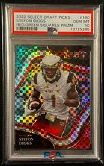 Stefon Diggs [Red and Green Squares] Football Cards 2022 Panini Select Draft Picks Prices