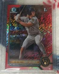 Joey Wiemer [Red Shimmer Refractor] Baseball Cards 2022 Bowman Chrome Prospects Prices