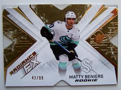 Matty Beniers [Gold] #RFX-84 Hockey Cards 2022 SPx Radiance FX Prices