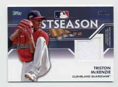 Triston McKenzie Baseball Cards 2023 Topps Postseason Performance Relics Prices