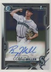 Bryce Miller #CDA-BMI Baseball Cards 2021 Bowman Draft Pick Chrome Autographs Prices