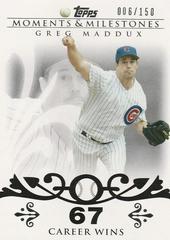 Greg Maddux [271 Career Wins] #8 Baseball Cards 2008 Topps Moments & Milestones Prices