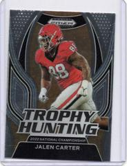 Jalen Carter #TH-1 Football Cards 2023 Panini Prizm Draft Picks Trophy Hunting Prices