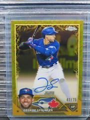 George Springer [Yellow] #CGA-GS Baseball Cards 2023 Topps Gilded Collection Chrome Gold Etch Autographs Prices