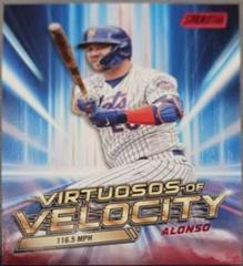 Pete Alonso [Red] #VV-14 Baseball Cards 2023 Stadium Club Virtuosos of Velocity Prices