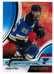 Jordan Kyrou [Blue] Hockey Cards 2021 Upper Deck Synergy Exceptional Phenoms Prices