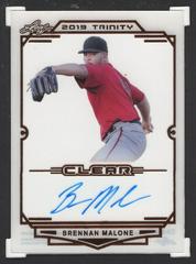 Brennan Malone #CA-BM1 Baseball Cards 2019 Leaf Trinity Clear Autograph Prices