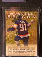 Connor McDavid [Gold] #MS-31 Hockey Cards 2023 Upper Deck Monster Season Prices
