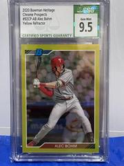 Alec Bohm [Yellow Refractor] #AB Baseball Cards 2020 Bowman Heritage Chrome Prospects Prices