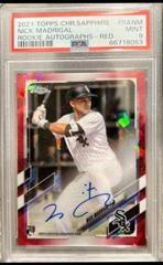 Nick Madrigal [Red] #RA-NM Baseball Cards 2021 Topps Chrome Sapphire Rookie Autographs Prices
