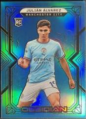 Julian Alvarez [Neon Blue Flood] #113 Soccer Cards 2022 Panini Obsidian Prices