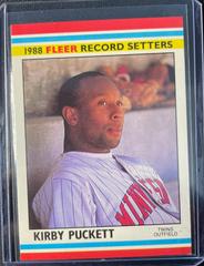 Kirby Puckett #29 Baseball Cards 1988 Fleer Record Setters Prices