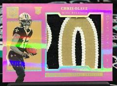Chris Olave [Pearl] #SS-9 Football Cards 2022 Panini Encased Substantial Rookie Swatches Prices