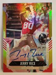 Jerry Rice [Signature Gold Zone] Football Cards 2021 Panini Score Prices