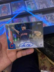 Aaron Civale [Blue Refractor] Baseball Cards 2020 Topps Chrome Rookie Autographs Prices