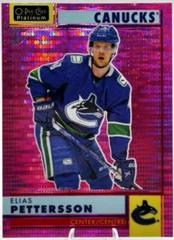 Elias Pettersson [Pink Pulsar] Hockey Cards 2022 O-Pee-Chee Platinum Retro Prices