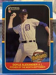 Doyle Alexander #52 Baseball Cards 1987 Donruss Highlights Prices