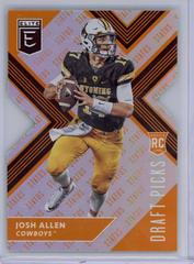 Josh Allen [Orange Status Die Cut] #103 Football Cards 2018 Panini Elite Draft Picks Prices