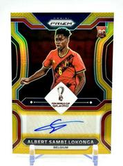 Albert Sambi Lokonga [Gold] #S-ASL Soccer Cards 2022 Panini Prizm World Cup Signatures Prices