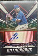 Luisangel Acuna [Orange Electric Etch] Baseball Cards 2023 Panini Chronicles Obsidian Autographs Prices
