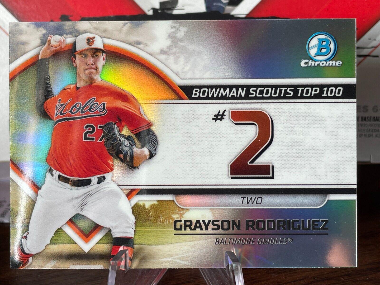 Grayson Rodriguez BTP2 Prices 2023 Bowman Scouts Top 100 Baseball