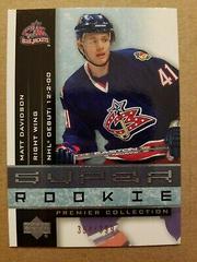 Matt Davidson Hockey Cards 2001 Upper Deck Premier Collection Prices