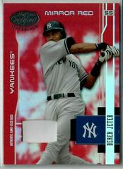 Derek Jeter [Mirror Red Materials] #121 Baseball Cards 2003 Leaf Certified Materials Prices
