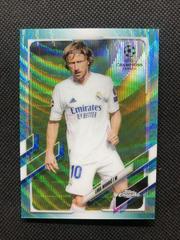 Luka Modric [Aqua Wave] Soccer Cards 2020 Topps Chrome UEFA Champions League Prices