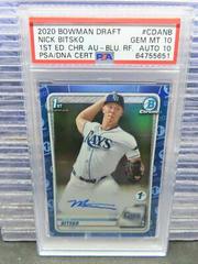 Nick Bitsko [Blue Refractor] #CDA-NB Baseball Cards 2020 Bowman Draft 1st Edition Chrome Autographs Prices