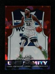 Karl Anthony Towns [Red Cracked Ice] #25 Basketball Cards 2019 Panini Contenders Optic Uniformity Prices