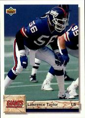 Lawrence Taylor #599 Football Cards 1992 Upper Deck Prices