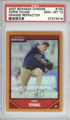 Chris Young [Orange Refractor] Baseball Cards 2007 Bowman Chrome Prices