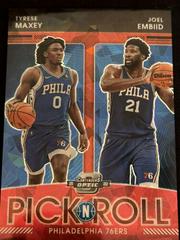 Joel Embiid, Tyrese Maxey [Red Ice] #3 Basketball Cards 2021 Panini Contenders Optic Pick n Roll Prices