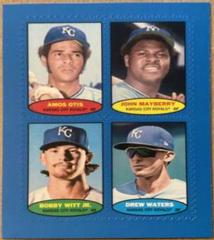 Amos Otis, John Mayberry, Bobby Witt Jr. , Drew Waters [Blue] Baseball Cards 2023 Topps Heritage 1974 Stamps Prices