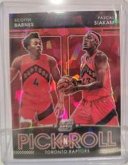 Scottie Barnes, Pascal Siakam [Red Ice] Basketball Cards 2021 Panini Contenders Optic Pick n Roll Prices