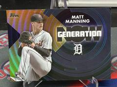 Matt Manning [Gold] #GN-75 Baseball Cards 2022 Topps Update Generation Now Prices