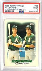 A's Leaders [M. McGwire, J. Canseco] #759 Baseball Cards 1988 Topps Tiffany Prices