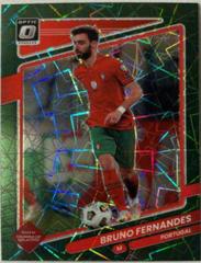 Bruno Fernandes [Optic Green Velocity] Soccer Cards 2021 Panini Donruss Road to Qatar Prices