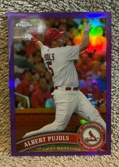 Albert Pujols [Purple Refractor] #150 Baseball Cards 2011 Topps Chrome Prices