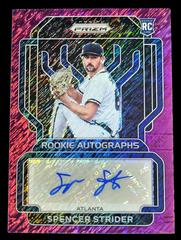 Spencer Strider [Purple Shimmer Prizm] #RA-SS Baseball Cards 2022 Panini Prizm Rookie Autographs Prices
