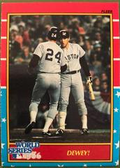 1986 World Series Dewey Baseball Cards 1987 Fleer World Series Prices