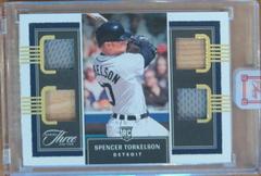 Spencer Torkelson [Gold] #RQJ-ST Baseball Cards 2022 Panini Three and Two Rookie Quad Jerseys Prices