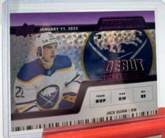 Jack Quinn [Purple Horizontal Debut Ticket Access] #184 Hockey Cards 2022 Upper Deck Credentials Prices