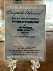 Julio Rodriguez #UFOA-JRZ Baseball Cards 2022 Bowman's Best UFO Autographs Prices
