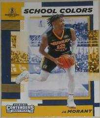 JA Morant Basketball Cards 2019 Panini Contenders Draft Picks School Colors Prices